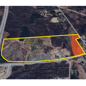 Arial with area outlined available for sale/lease at 2097 Dilworth