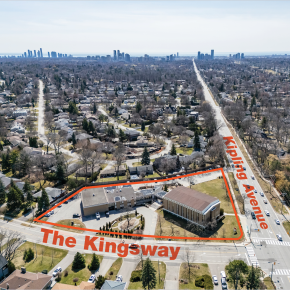 516 The Kingsway aerial shot with outline and street names