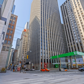 390 Bay Street building exterior showing streets