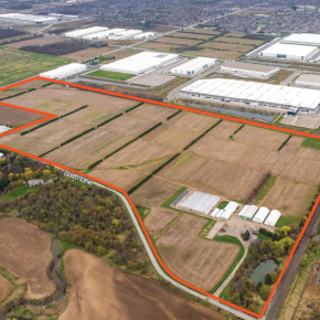 7314 Sixth Line & 11515 Derry Rd Property Outline overlooking industrial park