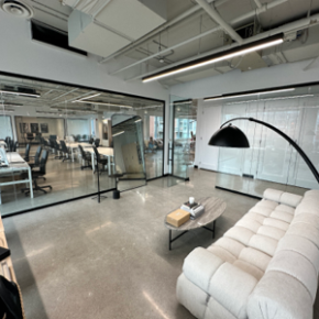 1835 Yonge Street thumbnail interior view of the office with white couch