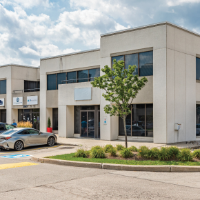 2585 - 2595 Skymark Avenue Exterior with view of the parking lot 