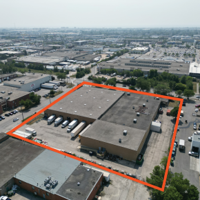 100 North Queen Street Industrial Building with Orange Property Outline