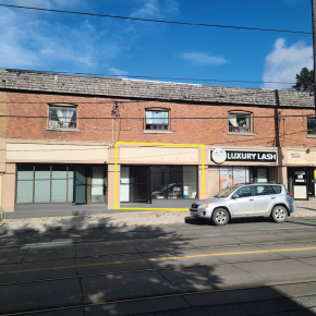 334 Kingston Road store front showing entrance and street