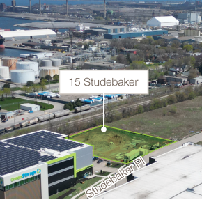 Aerial of Land at 15 Studebaker Place