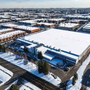 Aerial of Industrial building in well established industrial park