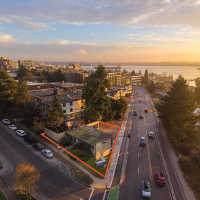 339 2nd Street W aerial with property outlined