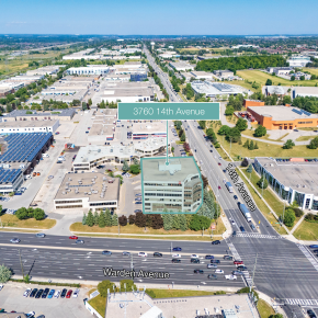 3760 14th Avenue Aerial with Office Building outlined