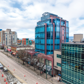 1055 West Broadway building exterior showing main entrance
