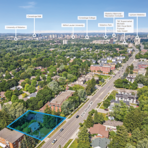 Aerial view of property and proximity to amenities