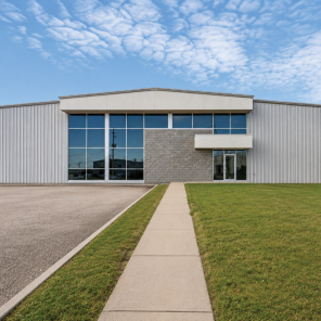 306-310 Darrell Drive building exterior showing main entrance and parking