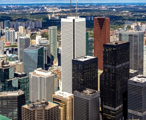 Aerial of Downtown Toronto