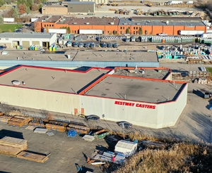 Aerial of an industrial building