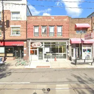 2004 Queen Street E store front showing entrance and street
