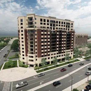 5991 Main Street Building Rendering - 14 Storeys