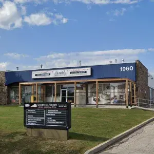 1960 Ellesmere Road Unit 4 Building Front Entrance with Building sign outfront