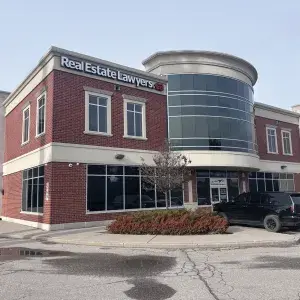 Front Entrance of red brick industrial building
