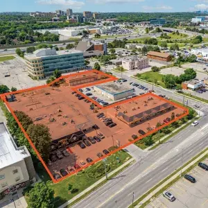 177-187 Cross Avenue and 580 Argus Road building exterior showing the boundaries and streets