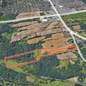 18823 Old Yonge Street Land with Orange Property Outline