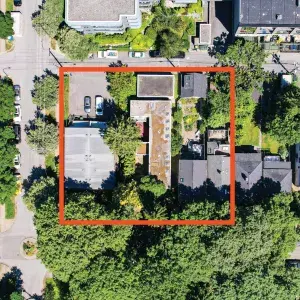 2175-2197 West 13th Avenue bird's eye aerial with property outlined