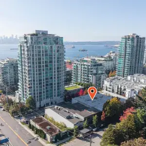 167 East 1st Street aerial with property indicated