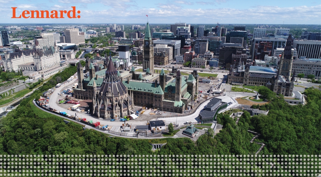 Ottawa Skyline with Lennard Logo and Dots