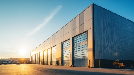 Industrial Building during sunset Industrial Building during sunset