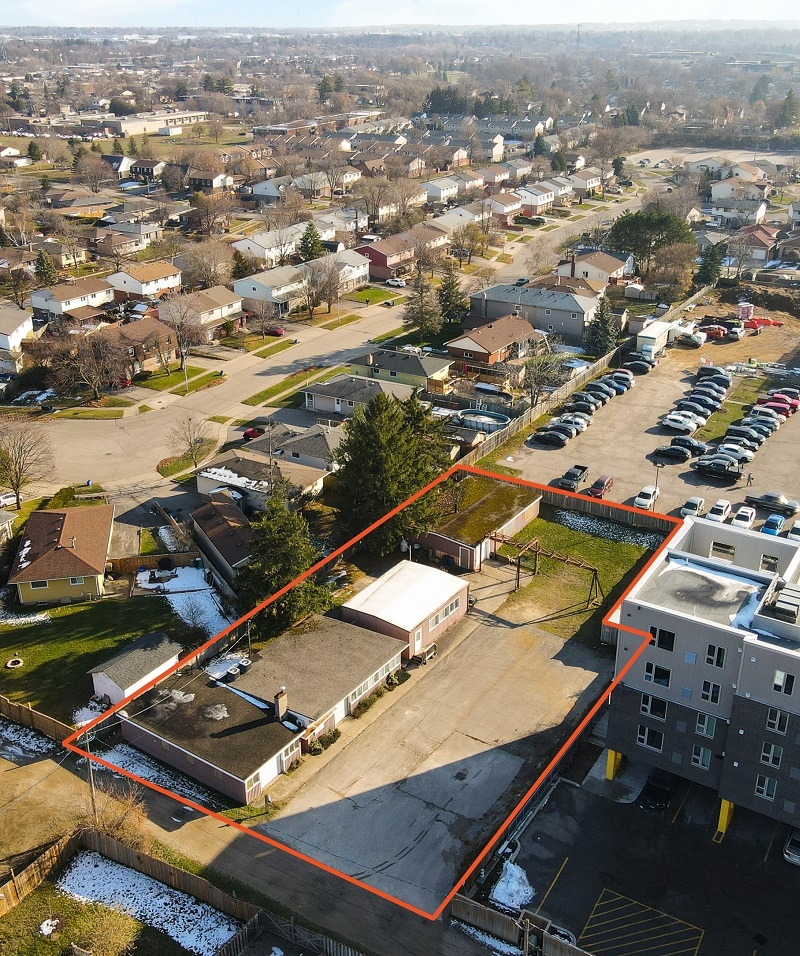 Outline Aerial of 177 Hespeler Road