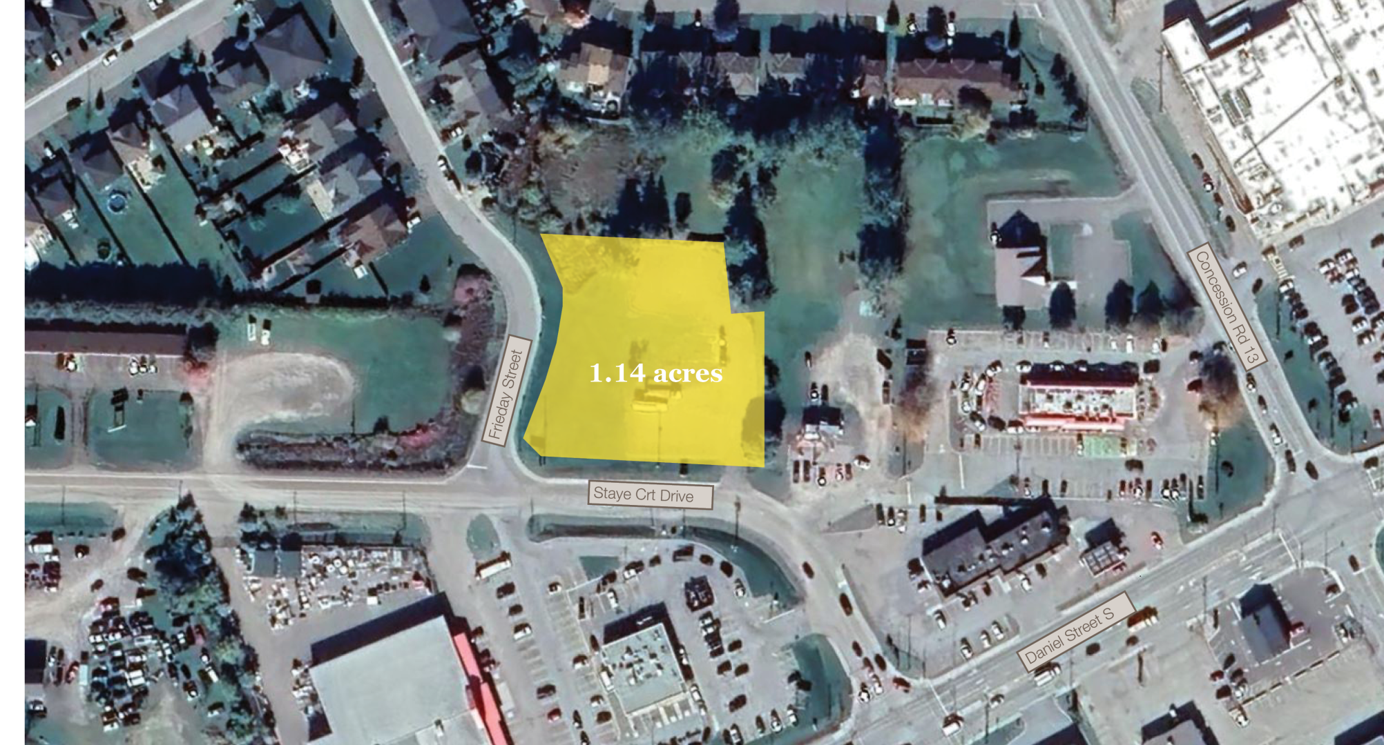 110 Staye Court Drive Aerial View with Property Highlighted