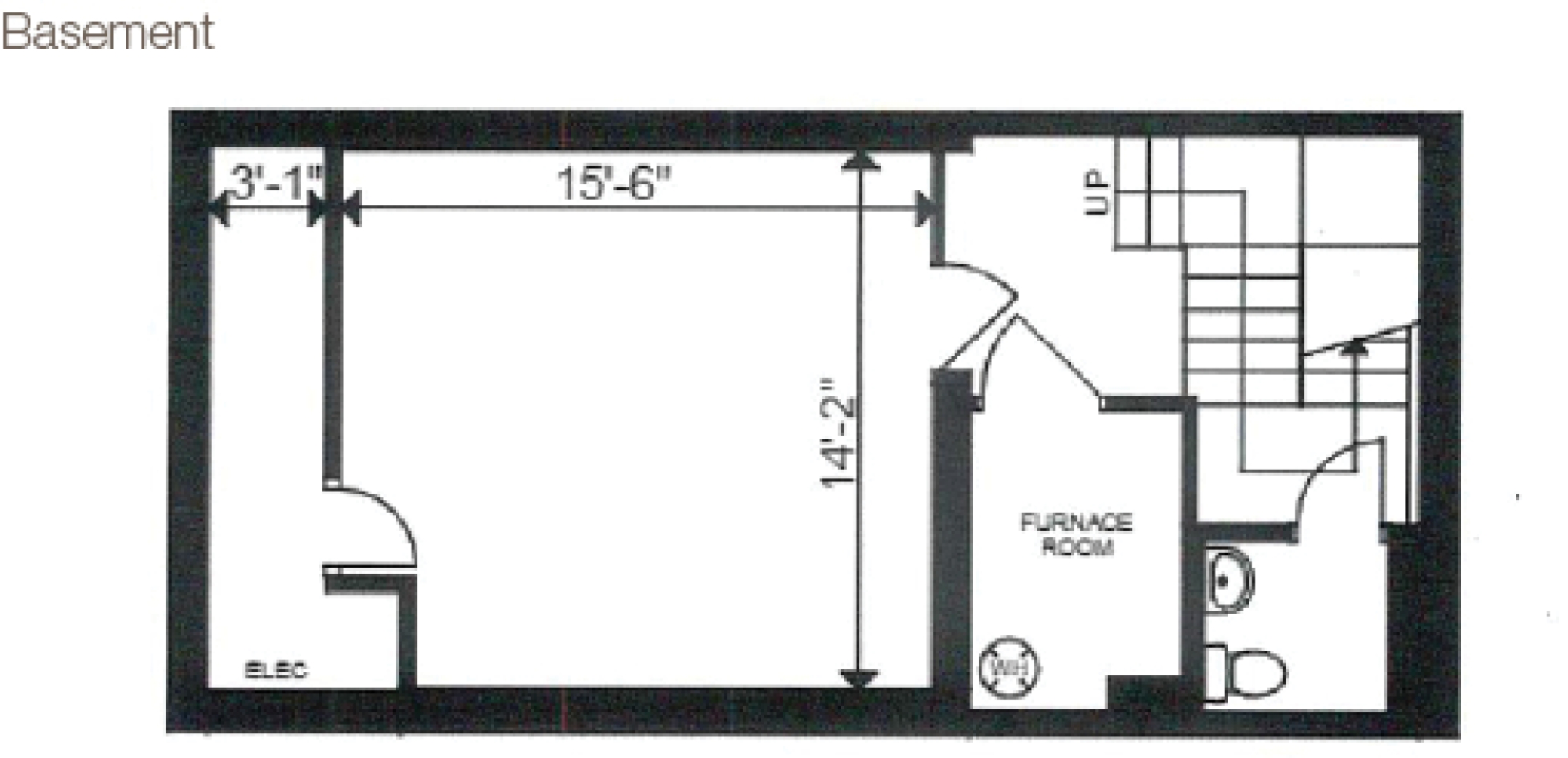 138 Cumberland Street basement floor plan