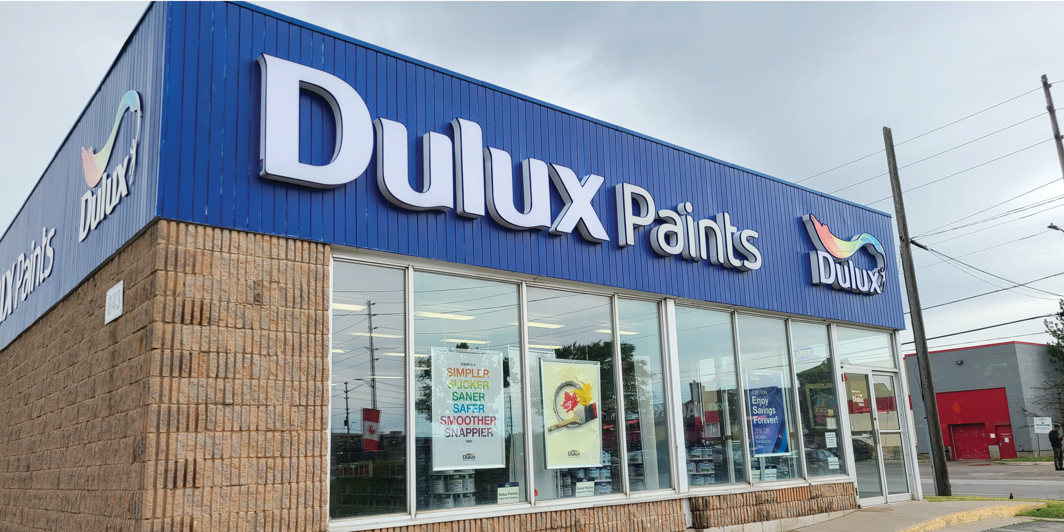 Front of Building Dulux Paints at 843 Wharncliffe Road