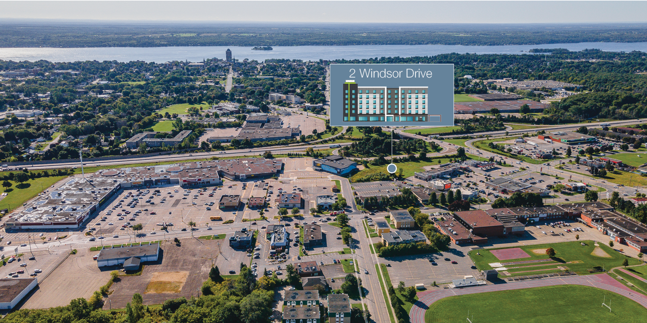 Aerial image of 2 Windsor Drive 