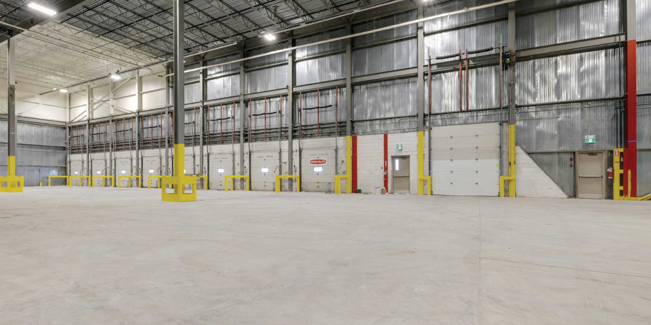 2550 Stanfield Road interior warehouse and truck level doors