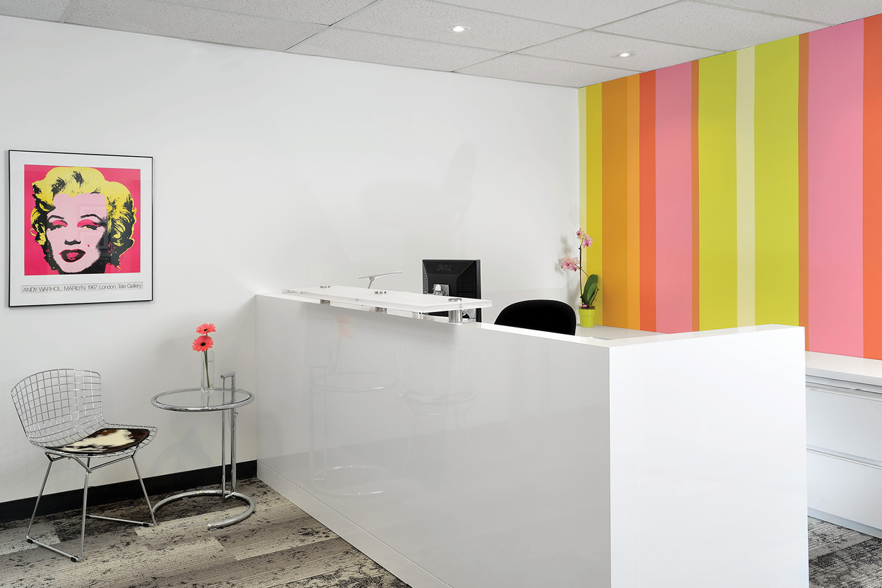 73 Mutual Street reception area with painting on the wall