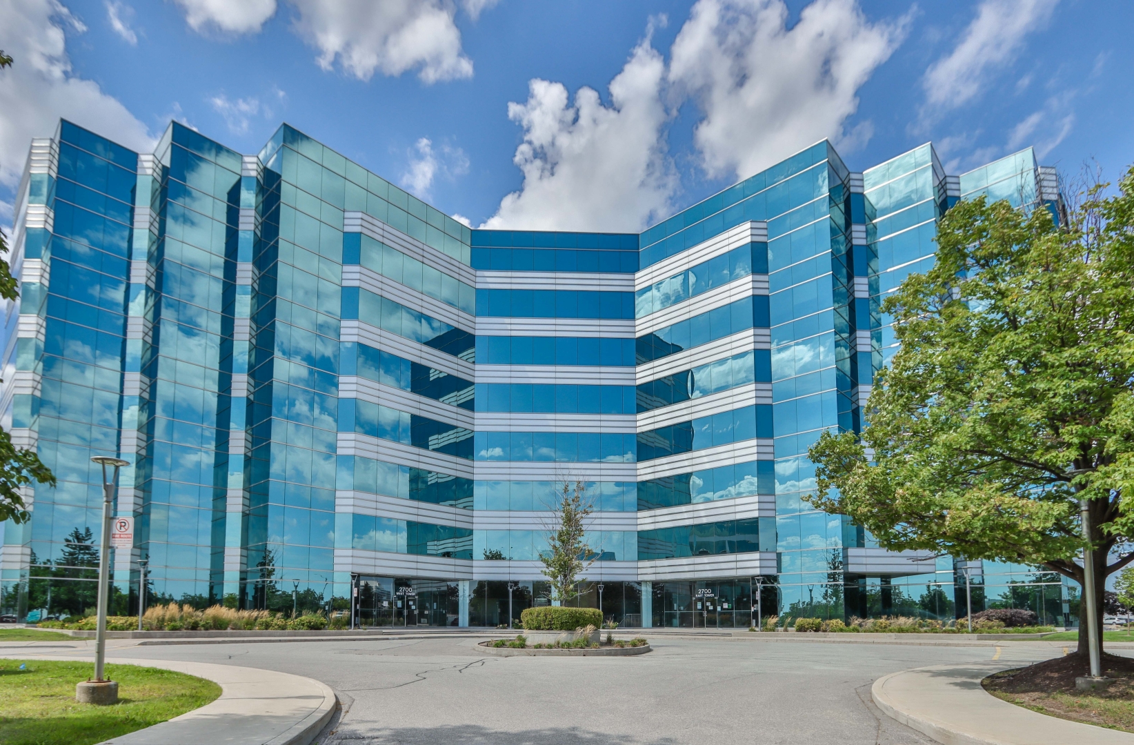 2700 Matheson Boulevard Front of the Building with Parking View