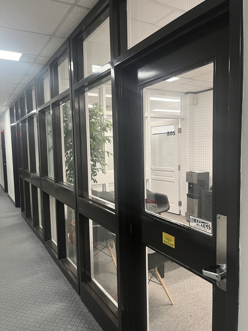 5000 Dufferin St big glass office door