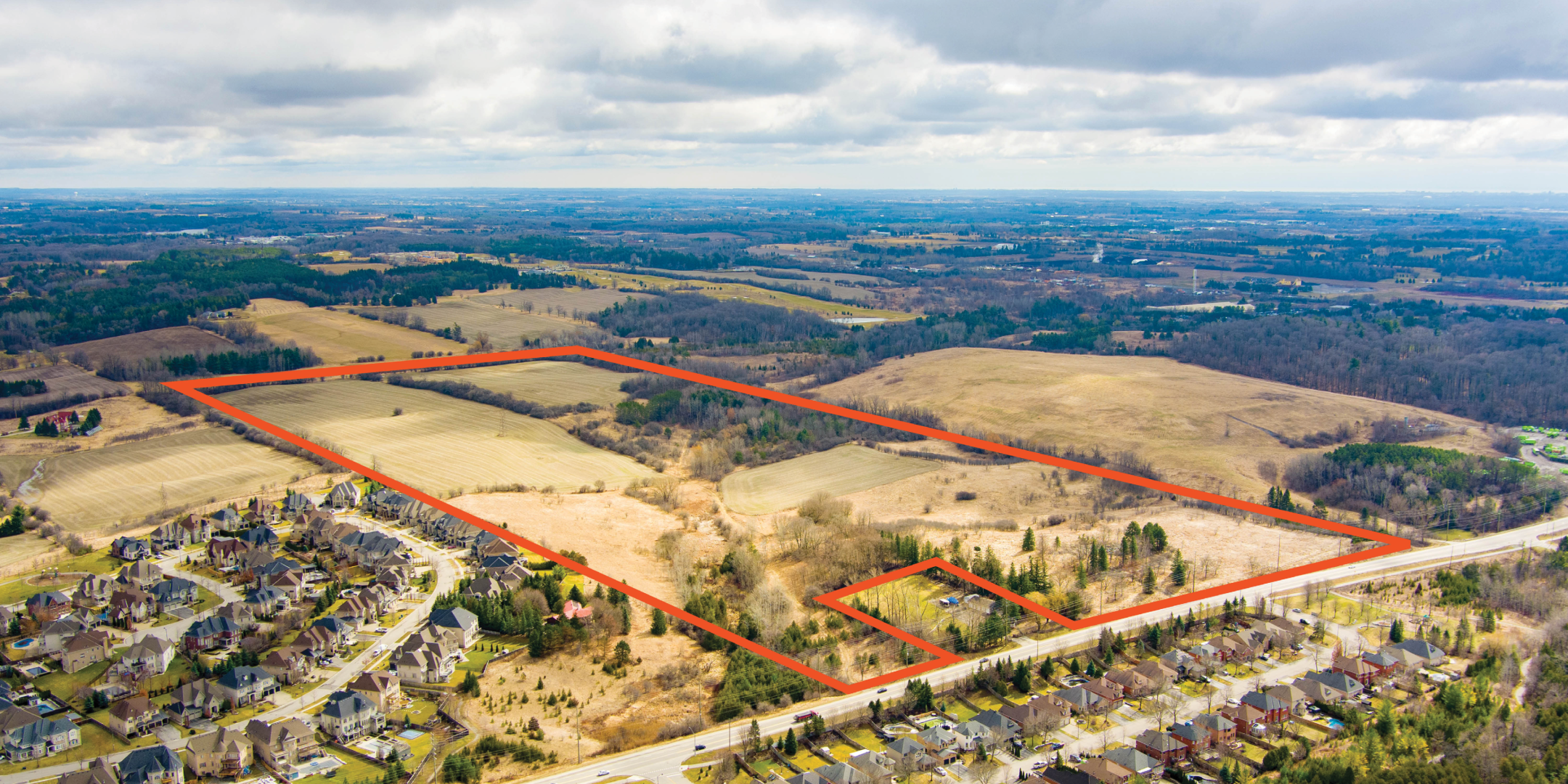 14249 & 14285 Bayview Avenue Aerial Outline of Property