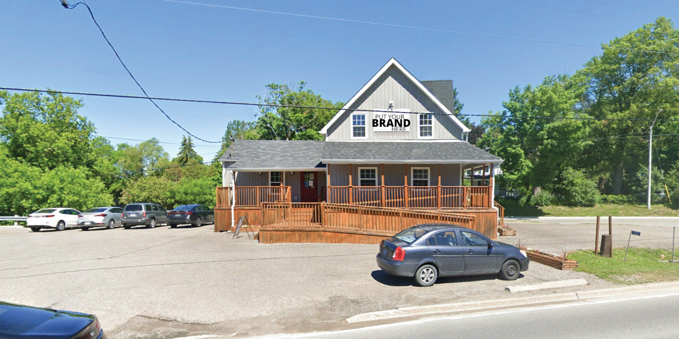 1595 Highway 7A Side of Building with Accessible Entrance Ramp