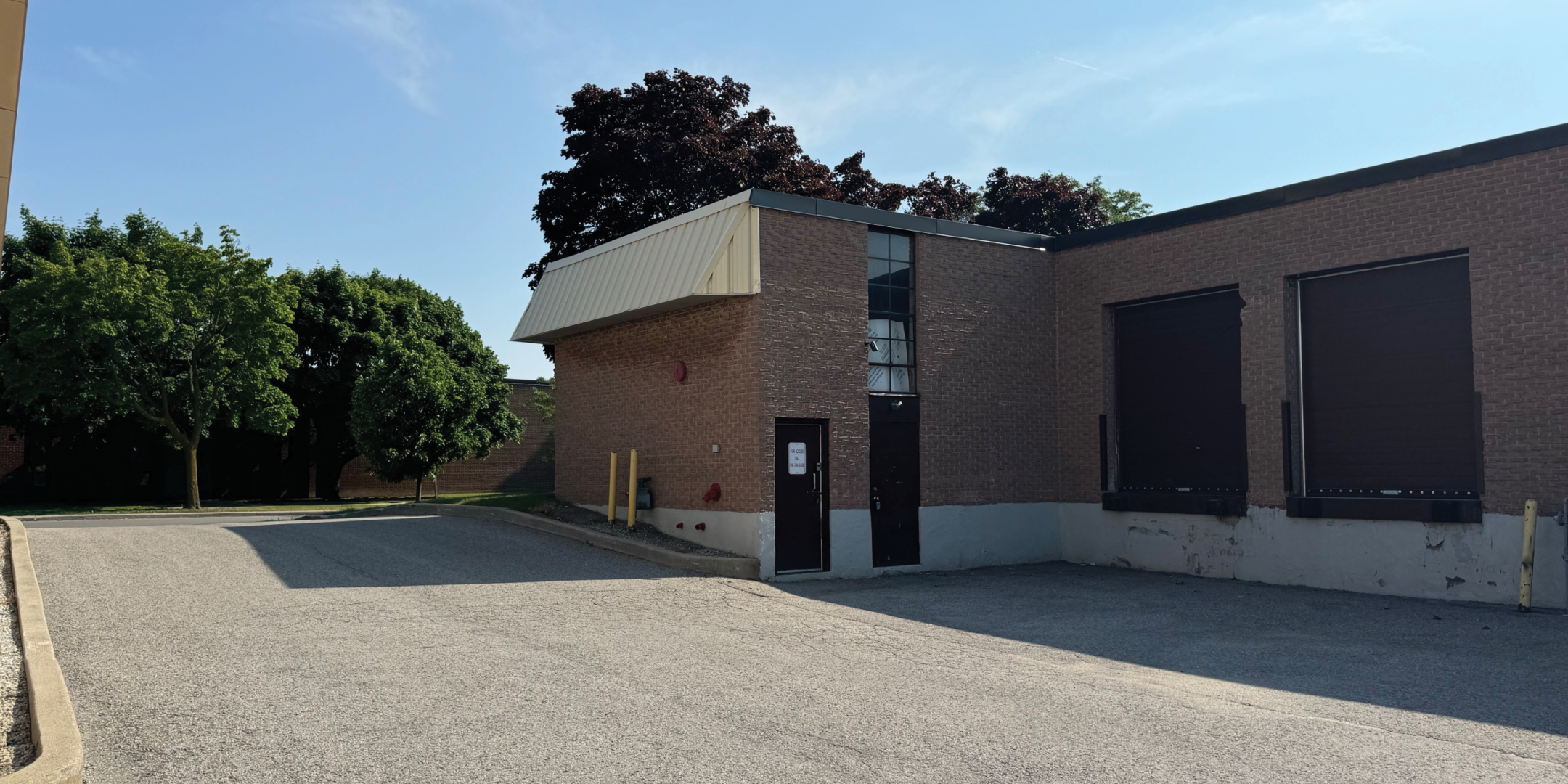 220 Wildcat Road rear entrance and truck-level door