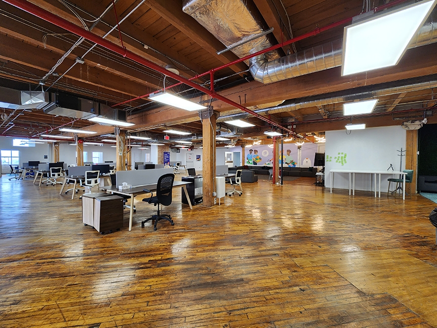 40 Hanna Avenue open work space with white board
