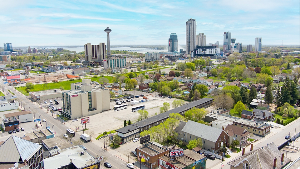 5756 Ferry St aerial view of the land with buildings surrounded