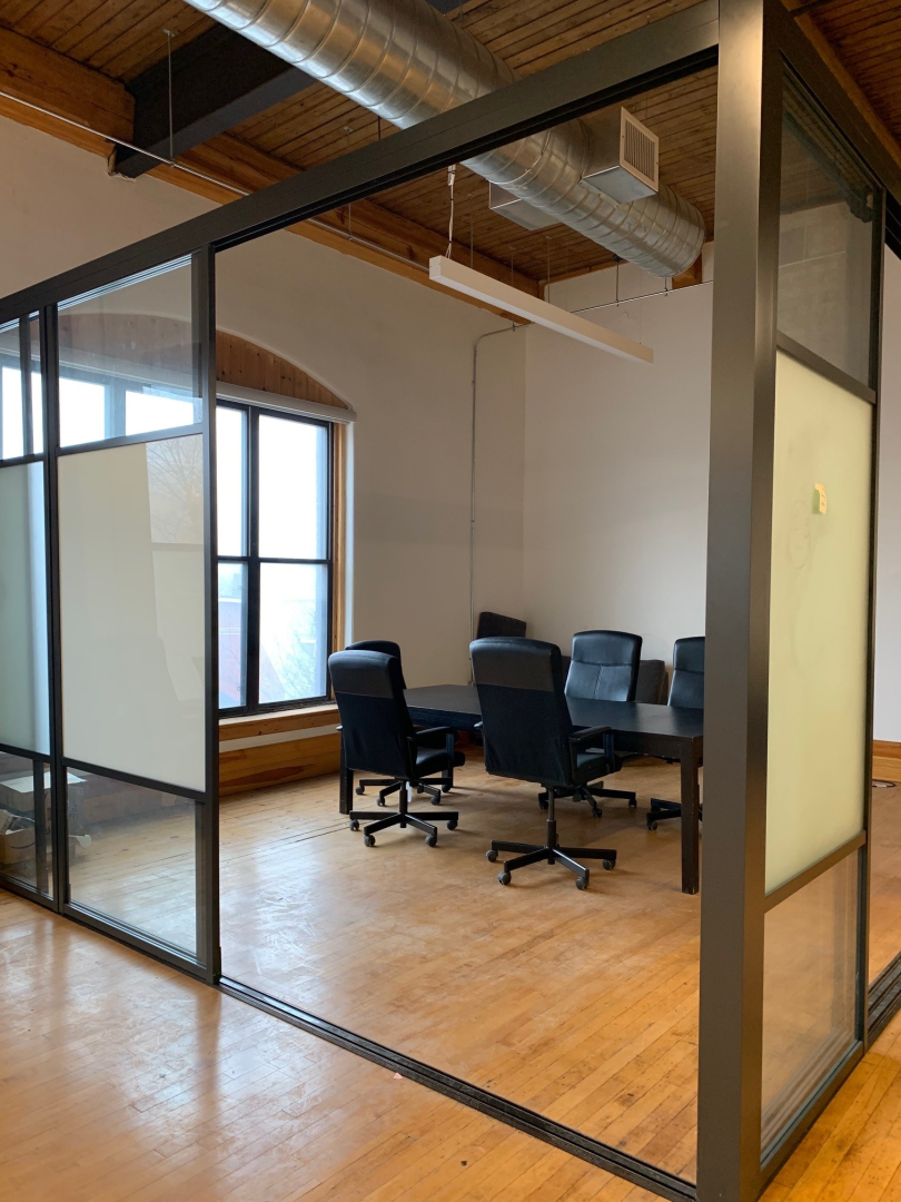 91 Oxford 3rd Floor boardroom with a glass door