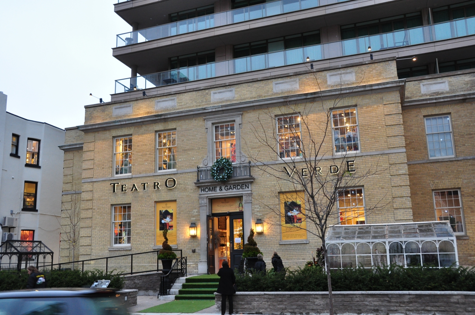 100 Yorkville Condo night view with Tenant Teatro Verde