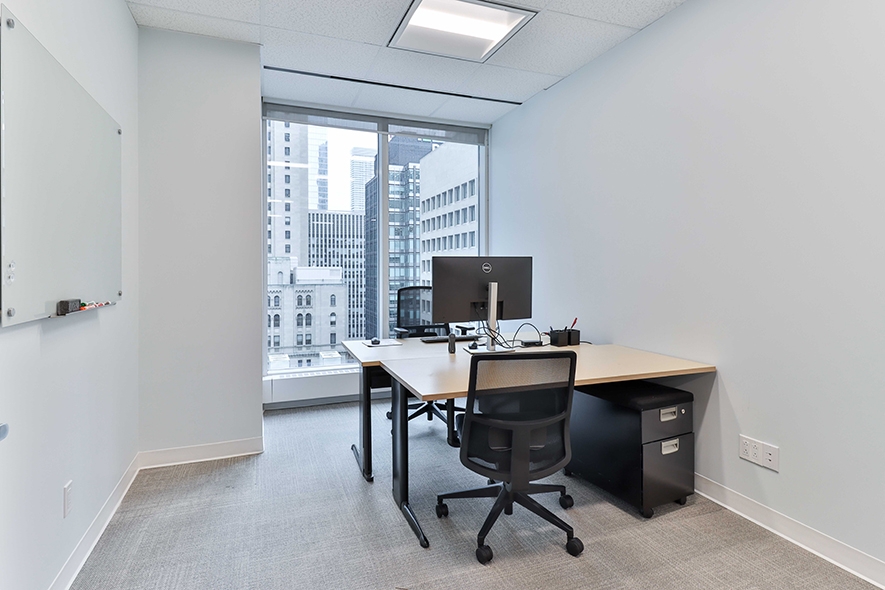 181 Bay Street Private Office with big window and whiteboard