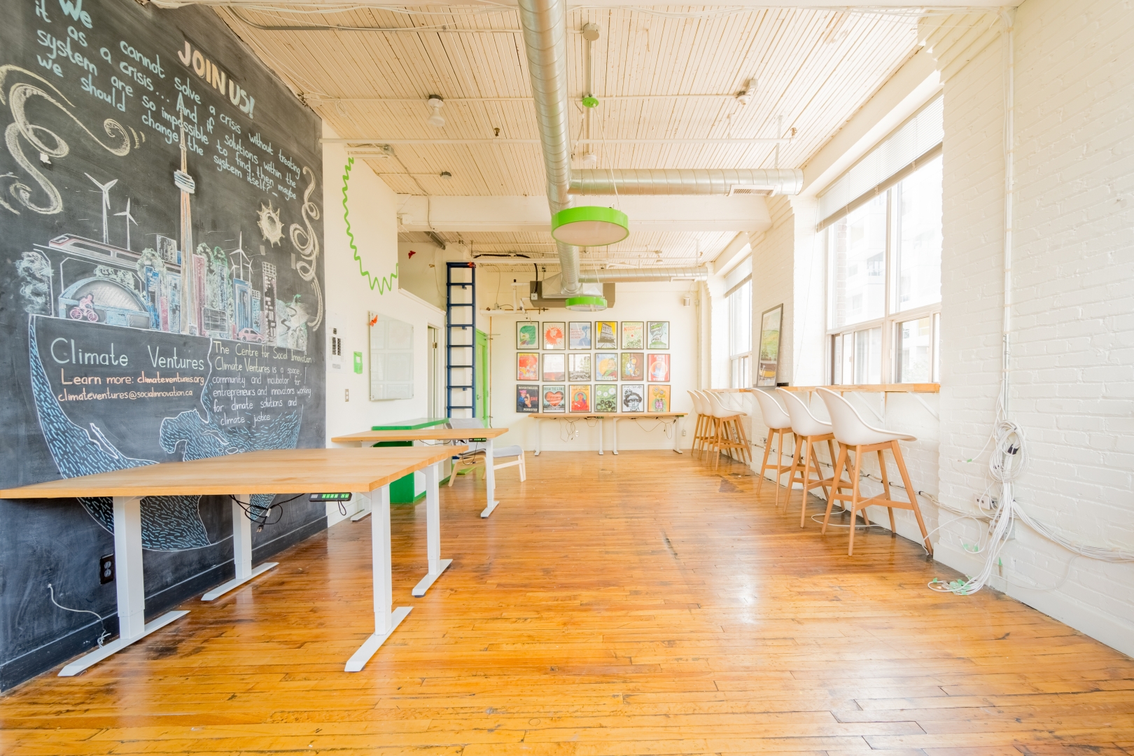 192 Spadina Avenue Second Floor private office with blackboard on the wall