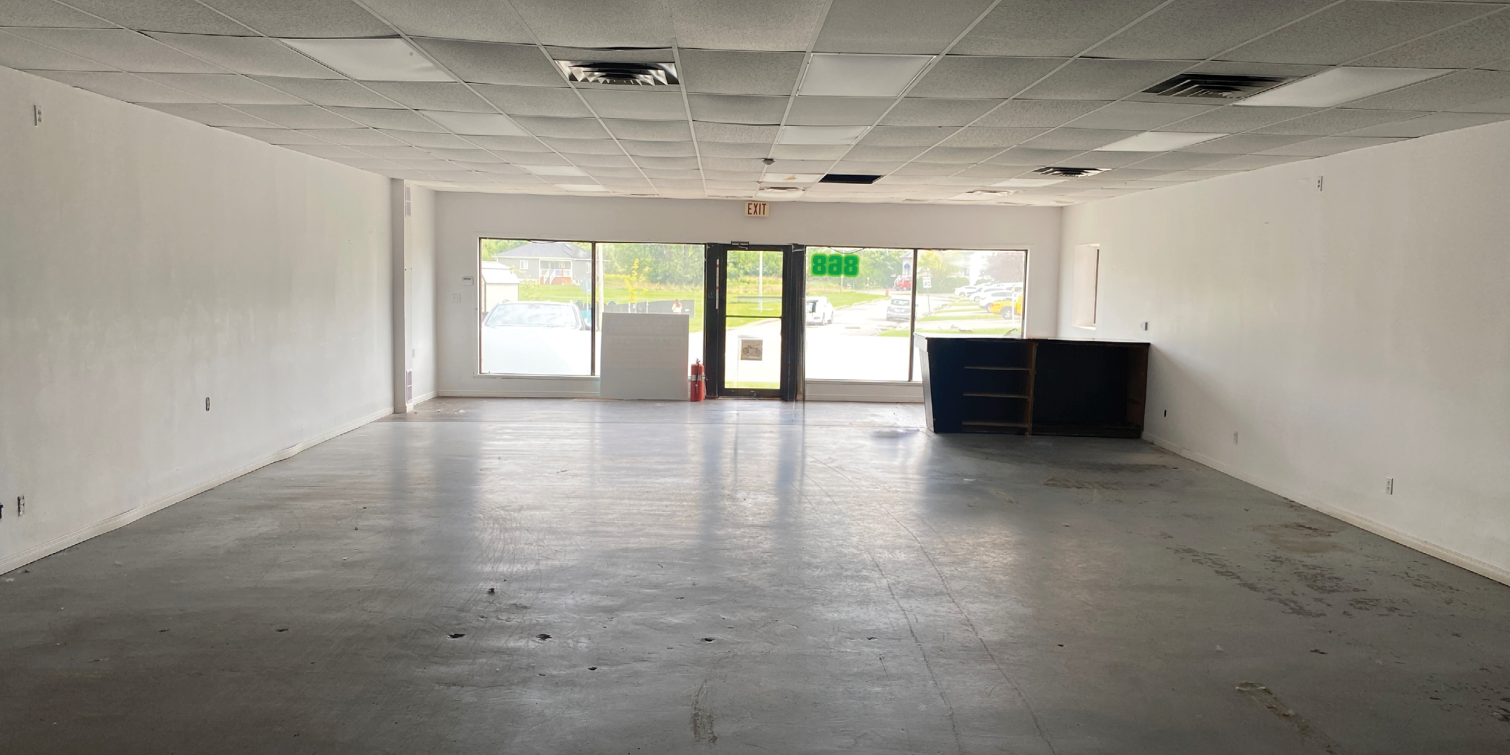 868 James Street interior retail unit facing front entrance