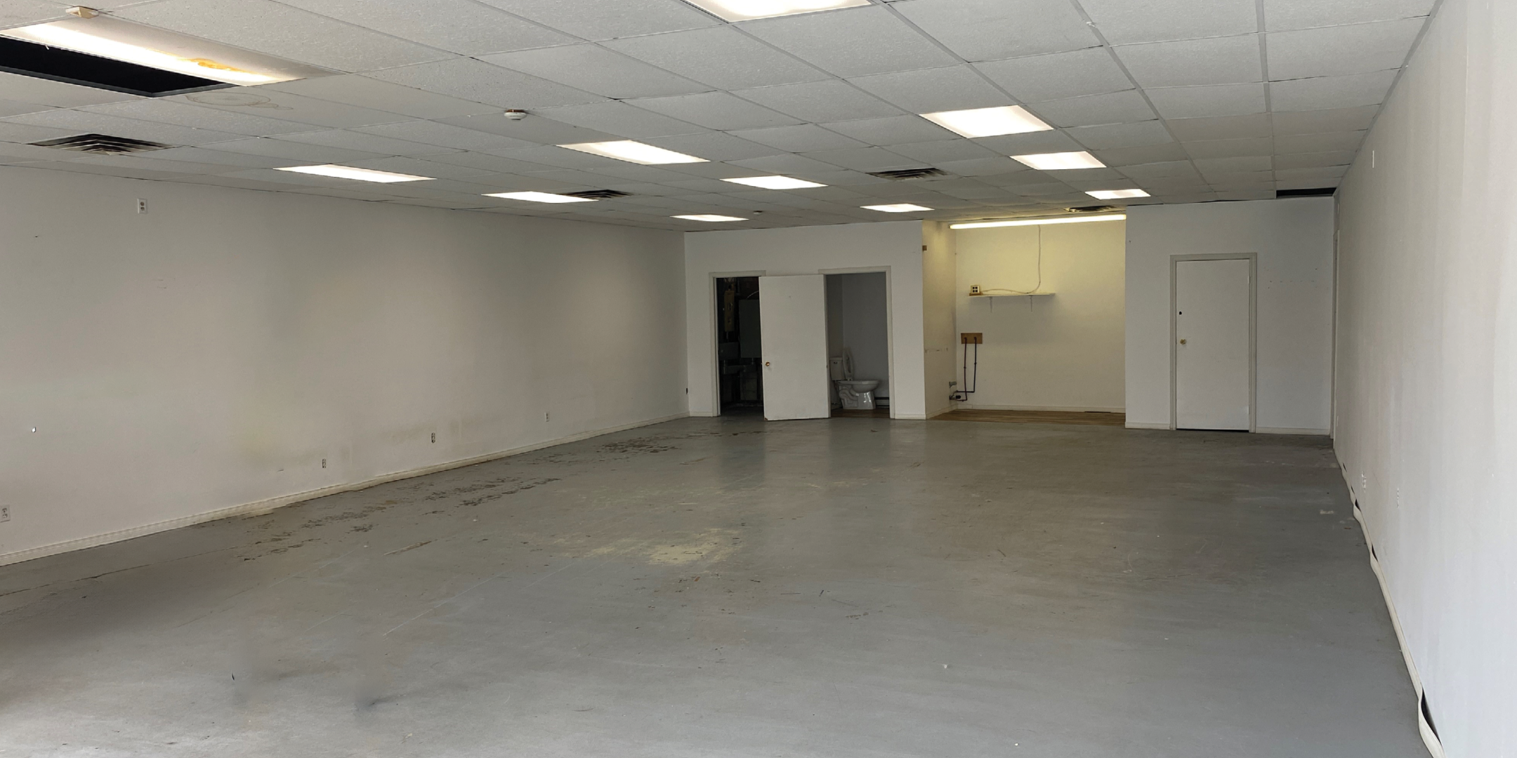 868 James Street interior retail unit facing back of unit