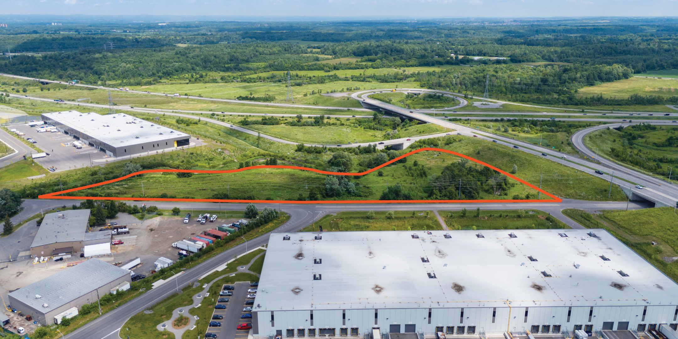 Aerial outline of Russell Road