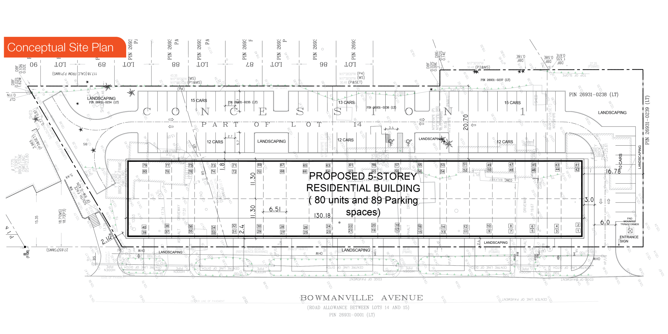 1685 1755 Bowmanville Avenue Conceptual Site Plan