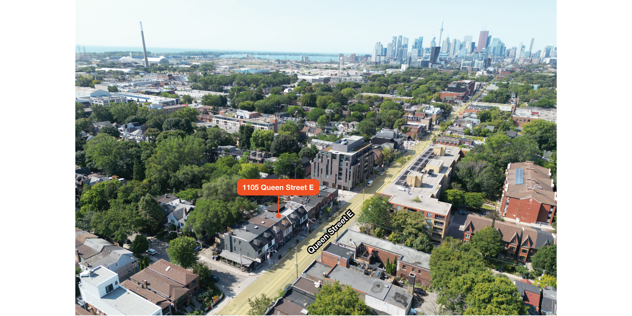 1105 Queen Street E Location with Queen Street E Highlighted